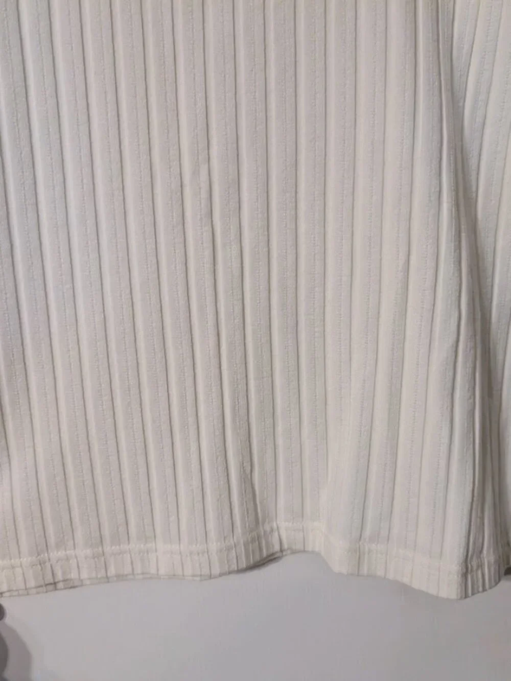 J. Crew Ribbed Lace Trim Pointelle Cotton Blend Camisole Tank Top Ivory L NWOT - Picture 5 of 9